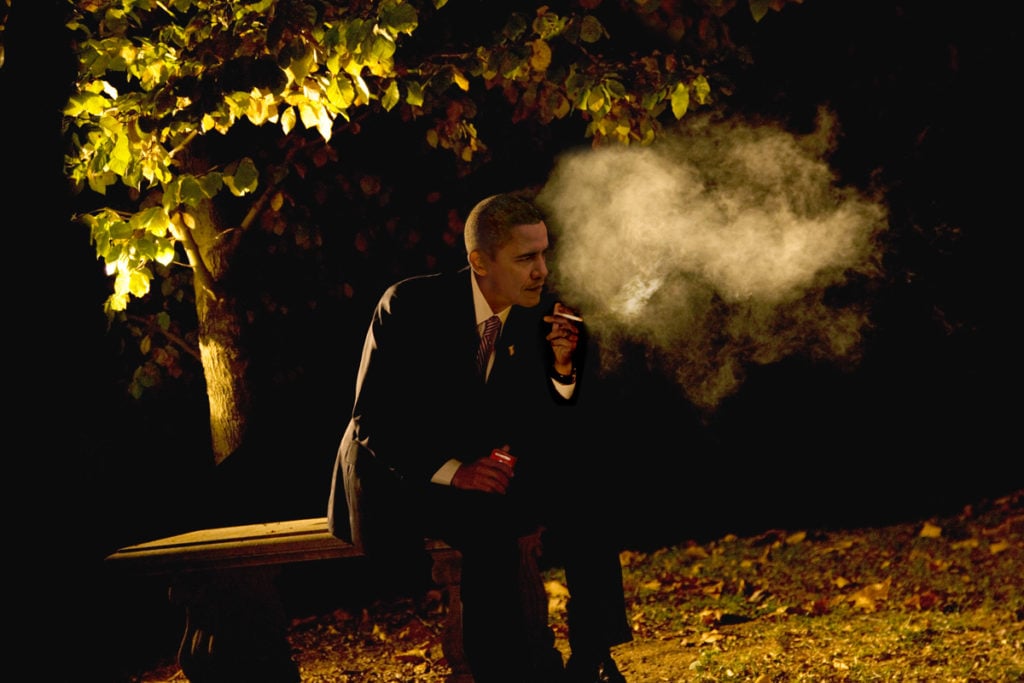 One of Alison Jackson's staged Barack Obama photos from the series "Private." Courtesy of Alison Jackson.