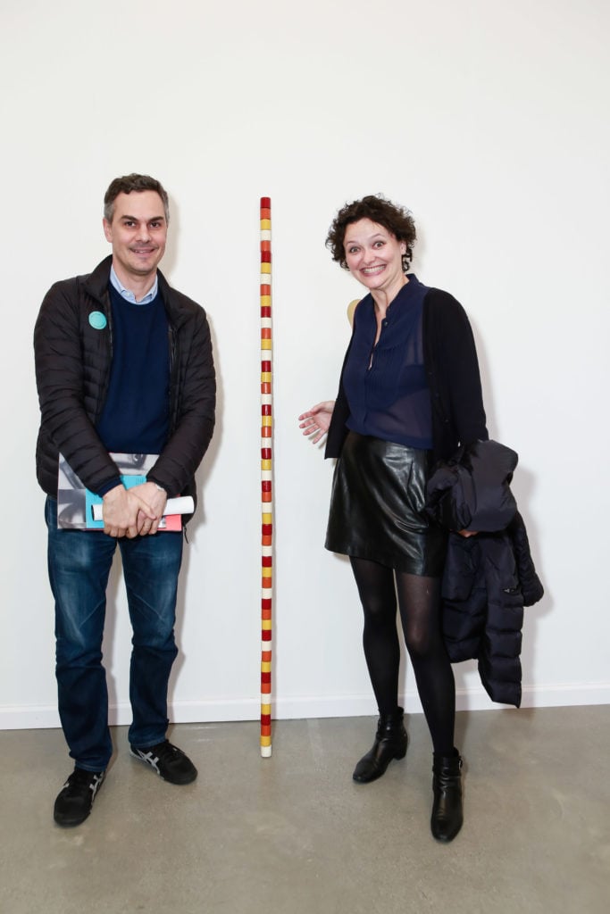 Massimiliano Gioni and Cecilia Alemani at the Independent Art Fair preview. Courtesy of Gonzalo Marroquin © Patrick McMullan.