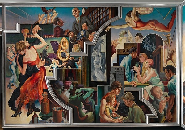 Thomas Hart Benton, City Activities with Dancehall from America Today (1930-31). Image Courtesy: The Metropolitan Museum of Art, New York.