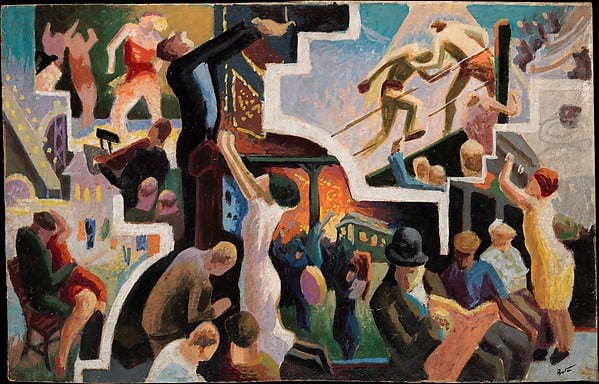 Thomas Hart Benton, panel from America Today, Cities Activities with Subway, (1930). Image Courtesy: The Metropolitan Museum of Art, New York. 