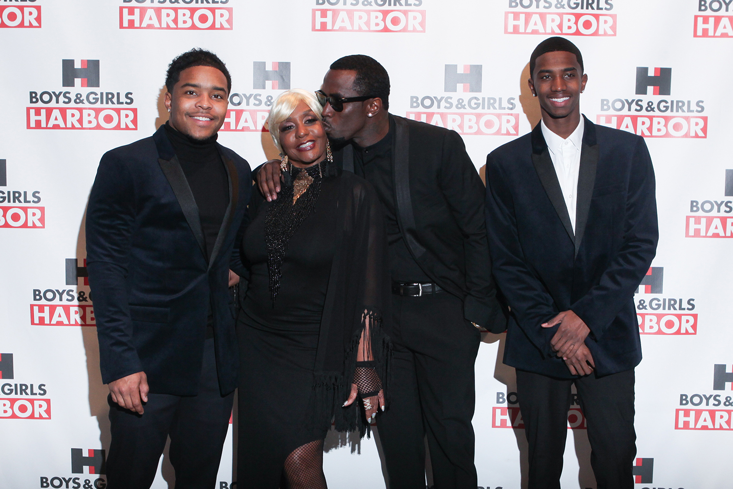 Justin Combs, Janice Combs, Sean Combs, and Christian Combs at the 2016 Harbor Salute: to Achievement Gala. Courtesy of Samantha Nandez BFA.