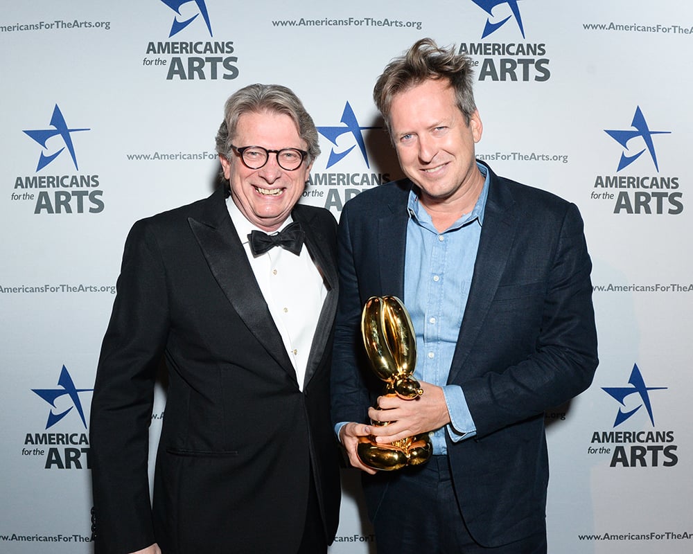 Kerry Brougher and Doug Aitken at Americans for the Arts' 56th Annual National Arts Awards. Courtesy of BFA. 