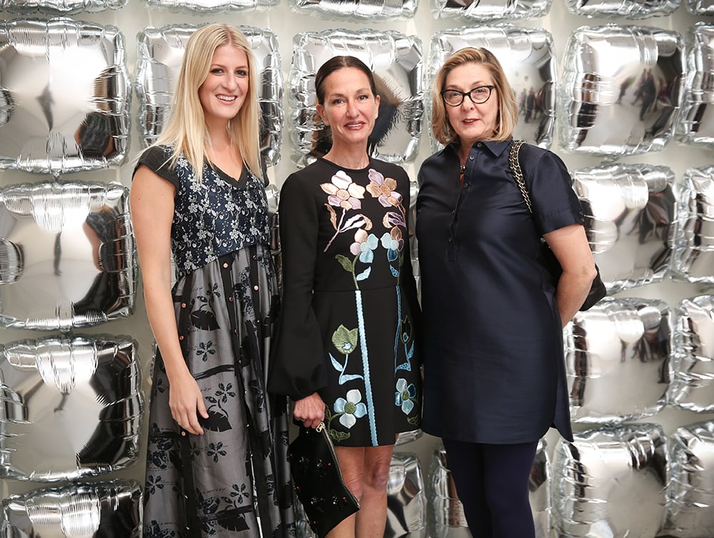 Casey Fremont Crowe, Cynthia Rowley, and Shelly Fremont at Take Home a Nude for the New York Academy of Art at Sotheby's New York. Courtesy of BFA.