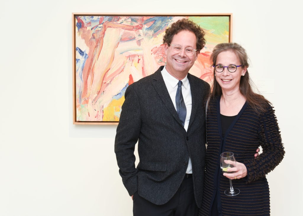 Adam Weinberg and Lorraine Weinberg at the Sotheby's Honors Steven Ames Contemporary Art Dinner & Exhibit. Courtesy of BFA. 