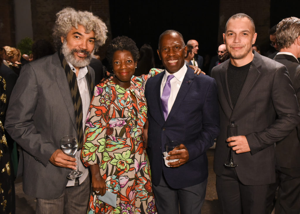 Fred Wilson, Thelma Golden, and Charles Gaines at Dia Fall Night. Courtesy of BFA.