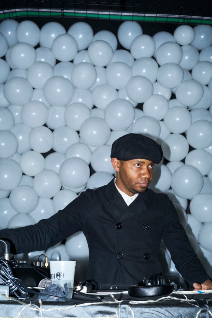 DJ Spooky at the "Brand New" New Year's Eve party. Courtesy of Scott Kaplan.