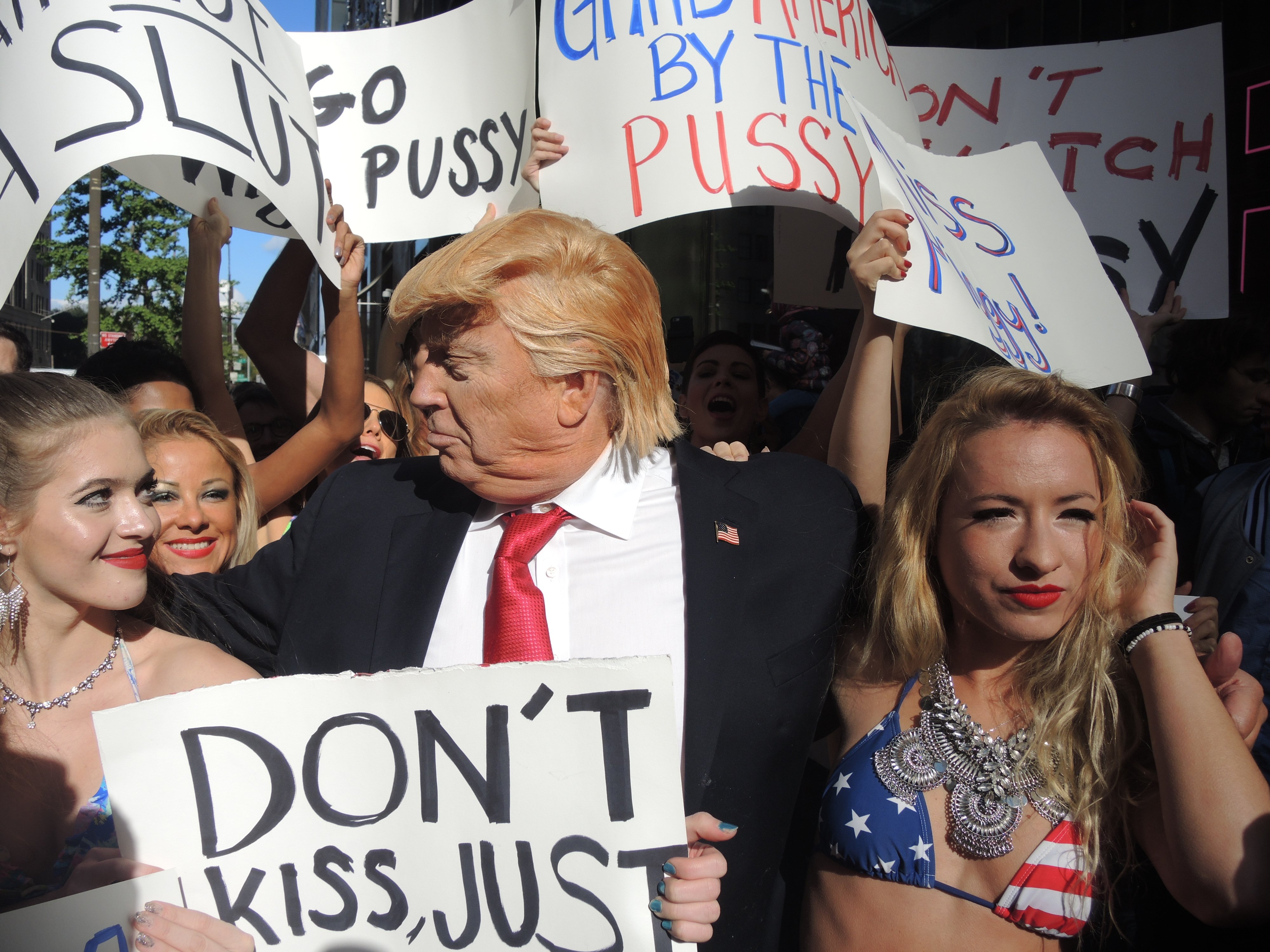 An actor playing Donald Trump as part of an Alison Jackson performance art piece. Courtesy of Sarah Cascone.