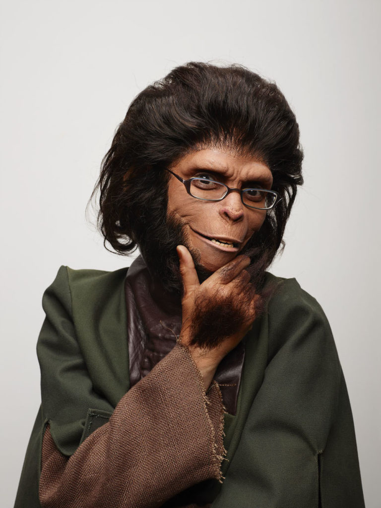 Coco Fusco as Dr. Zira for the performance of 'Observations of Predation in Humans, A Lecture by Dr. Zira, Animal Psychologist' Photo by Gene Pittman © Walker Art Center.