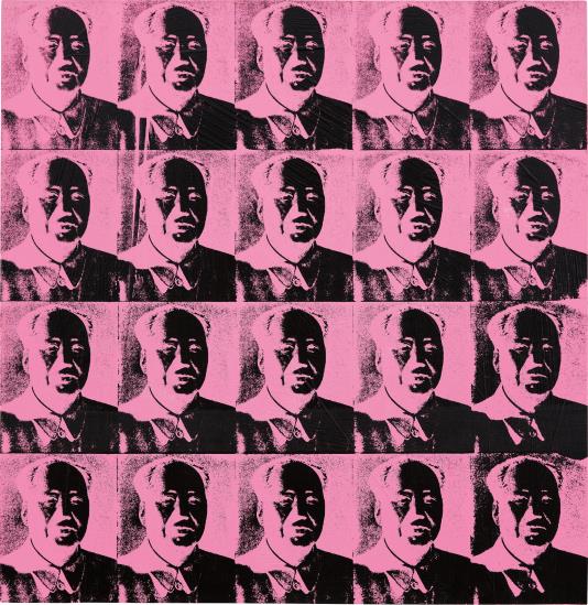 Andy Warhol, 20 Pink Maos (1979). Courtesy of Phillips.