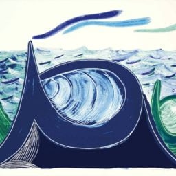 David Hockney, The Wave, A Lithograph (1990). Courtesy of Sims Reed Gallery/the IFPDA Print Fair.