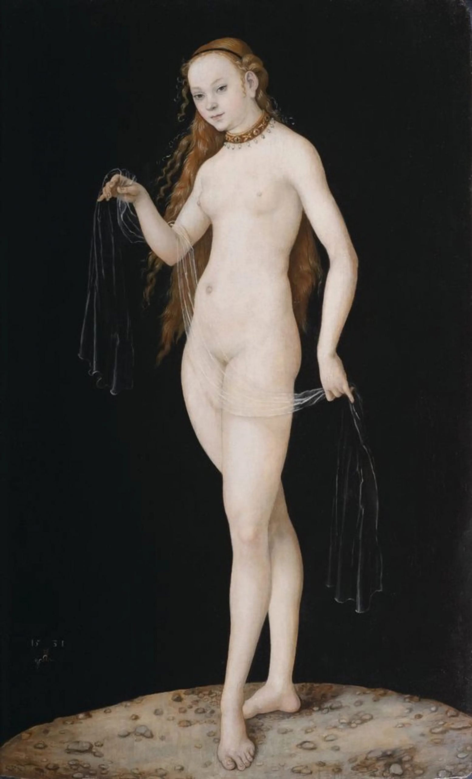 Lucas Cranach the Elder, Venus (1531). The painting is now believed to be a fake. ©Liechtenstein. The Princely Collections, Vaduz–Vienna.