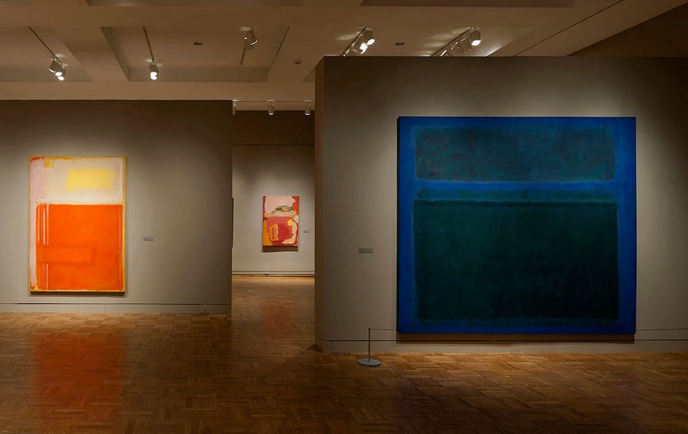 Paintings by Mark Rothko displayed at the Portland Art Museum in 2012. Photo courtesy of the Portland Art Museum.