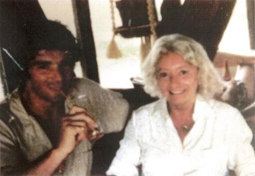 Giuliano Ruffini, left, with Andrée Borie, whose father Andrée, is said to have collected the suspected Old Master forgeries. Courtesy of Giuliano Ruffini.