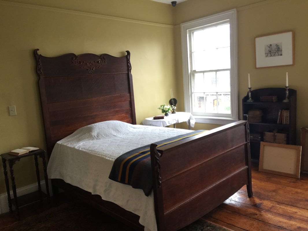 Ernest de la Torre and Walter Cain's restaging of Edward Hopper’s bedroom in the artist's Nyack home. Courtesy of photographer Carole Perry/the Edward Hopper House.