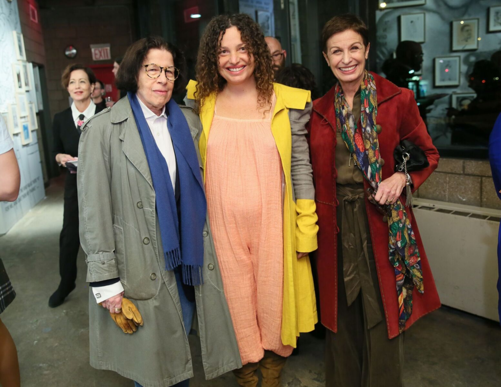 Fran Lebowitz, Tatiana von Furstenberg, and Alba Clemente at the opening of "On the Inside." Courtesy of BFA. 