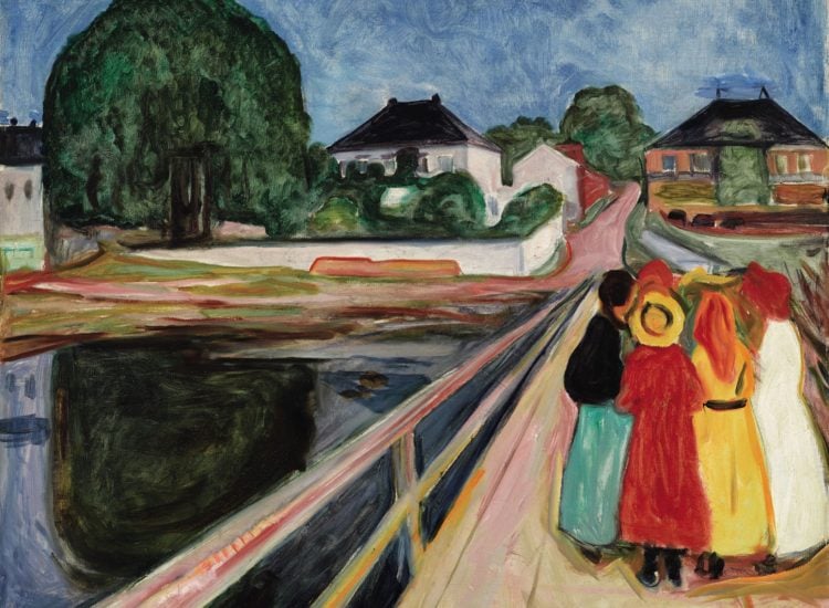 Edvard Munch, Girls on the Bridge (1902). Courtesy Sotheby's.