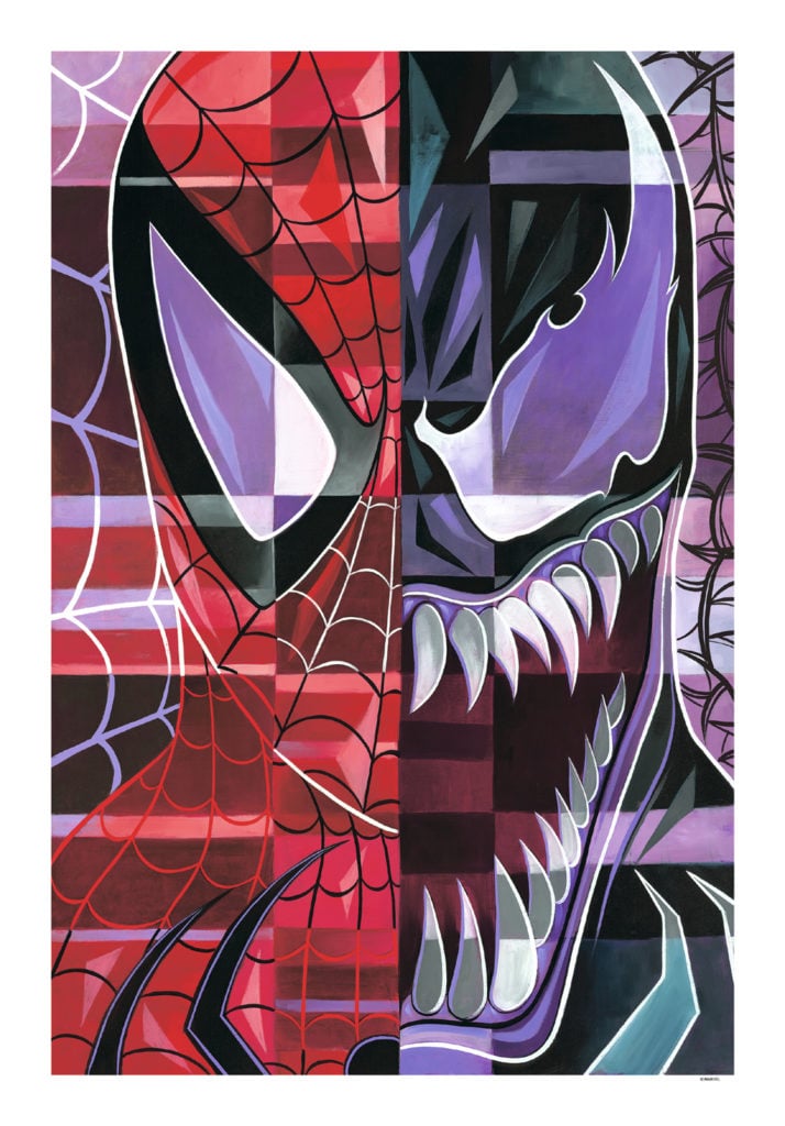 Tim Rogerson, <em> Spider-Man Venom</em>. Courtesy of Marvel Fine Art. 