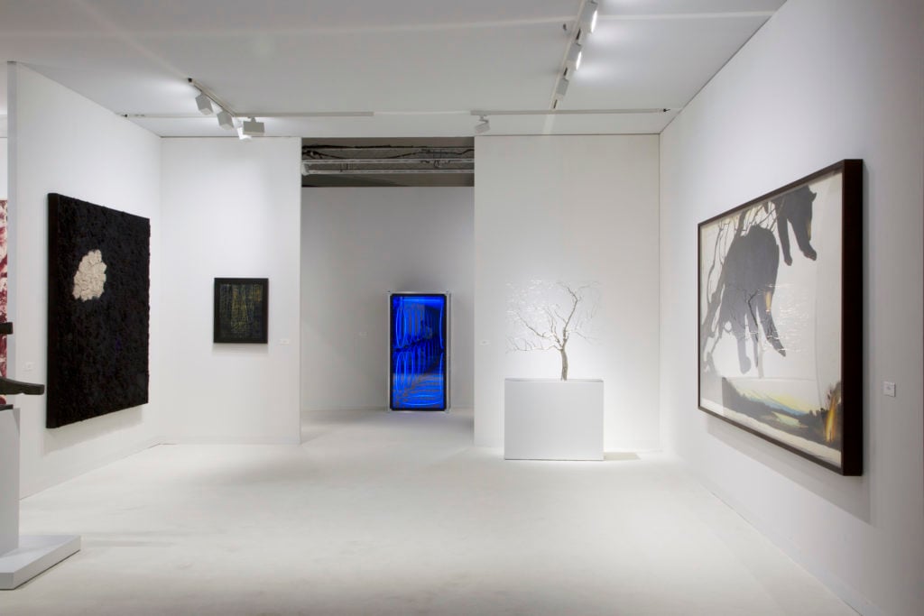 Installation view of Paul Kasmin gallery booth at Art Basel in Miami Beach. 