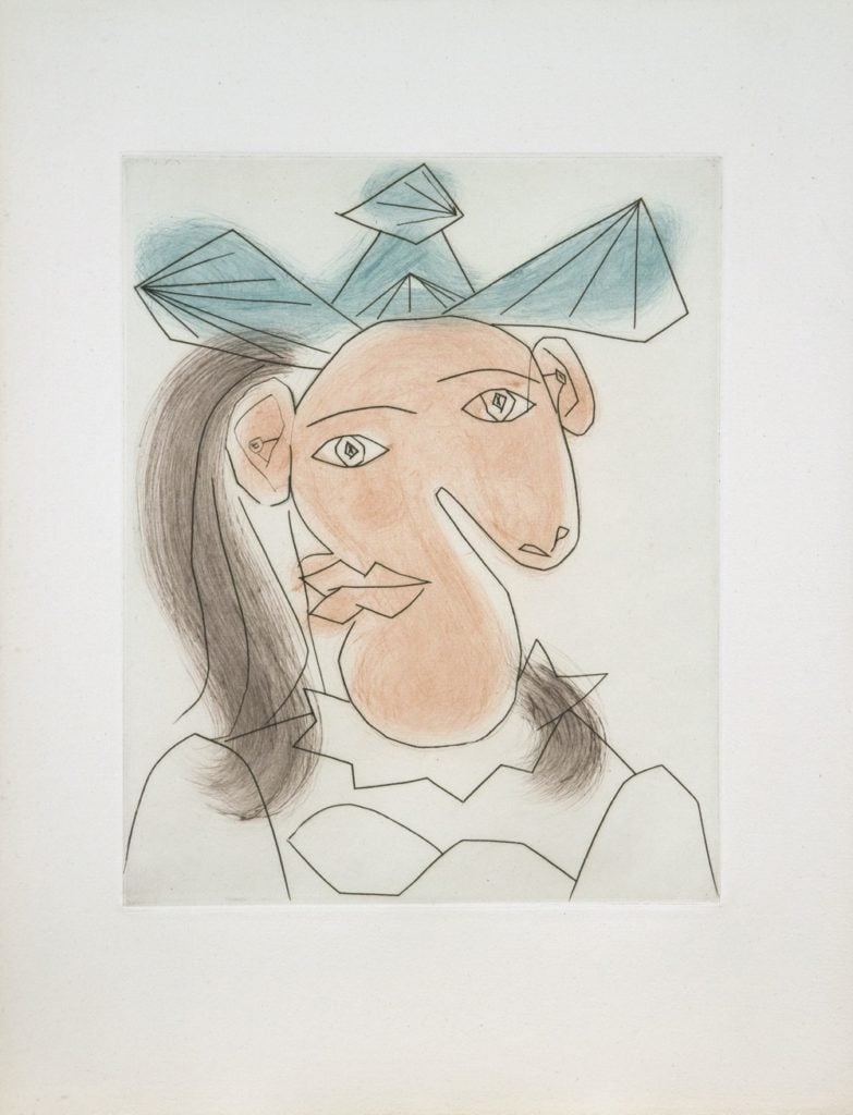 Pablo PIcasso, <i>Head of Woman No. 7, Portrait of Dora Maar</i> (1939). Courtesy Modernism, San Francisco.