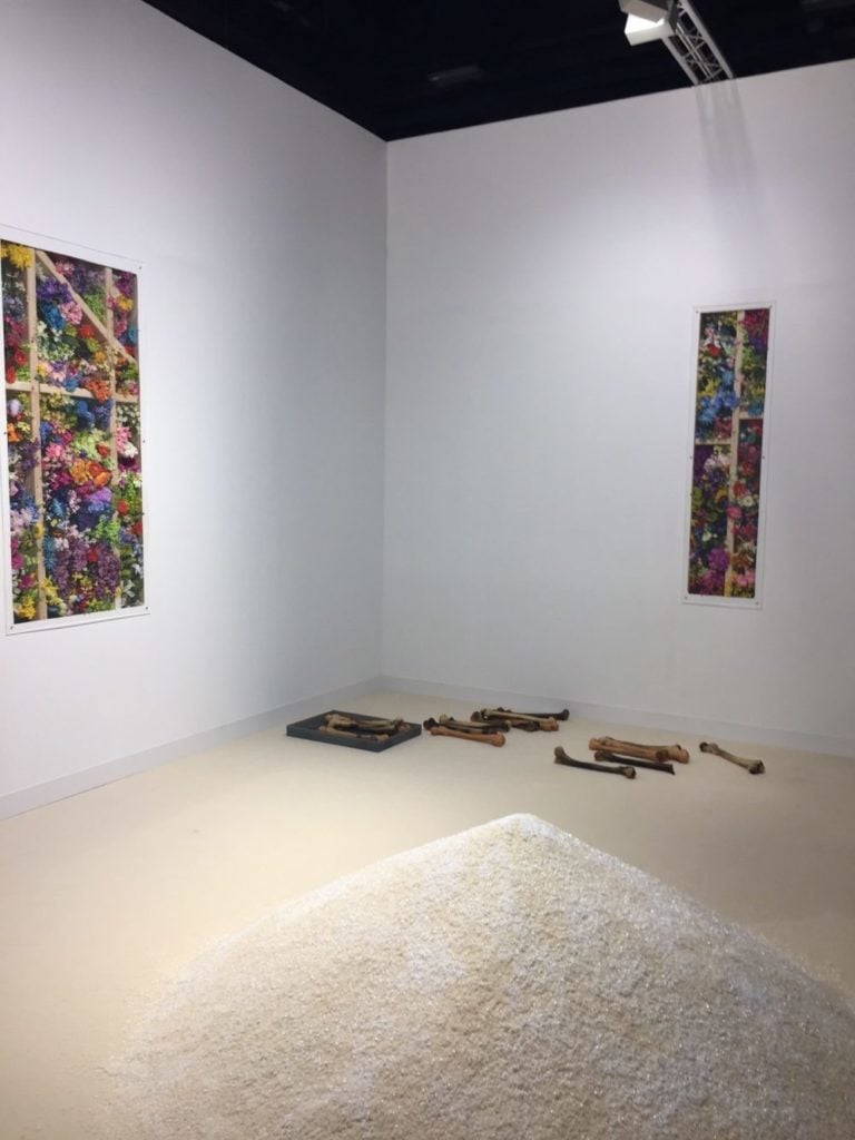 Installation of Amy Yao at Various Small Fires Gallery in the "Positions" section of Art Basel in Miami Beach. Photo by Eileen Kinsella