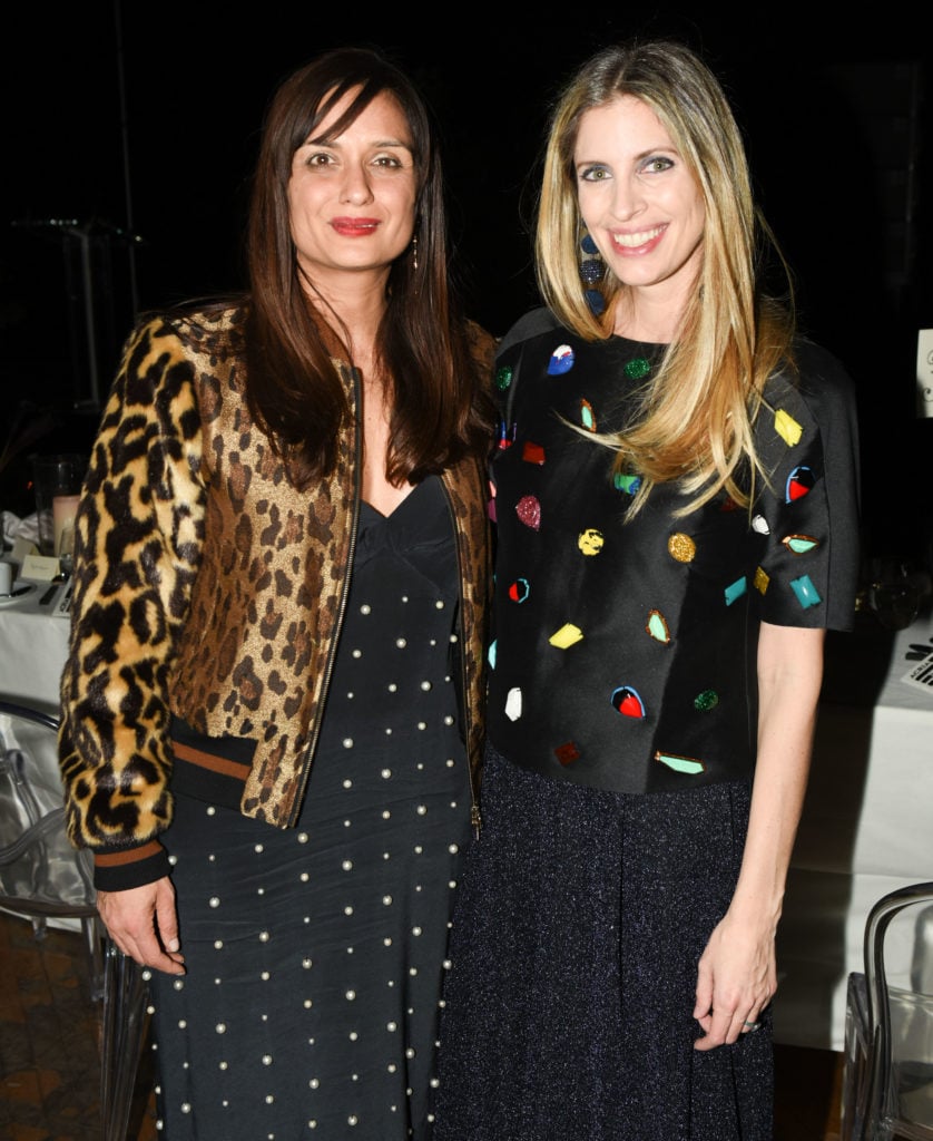 Roopal Patel and Valerie Boster at ACRIA's 21st Annual Holiday Dinner. Courtesy of BFA.
