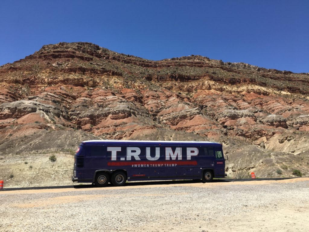 t.Rutt's repurposed Trump bus. Image via truttartist.com.
