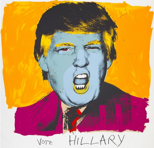 Deborah Kass, Vote Hillary (2016). Courtesy of Brand New Gallery.