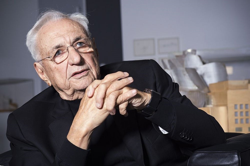 US-Canadian architect Frank Gehry at the Georges Pompidou - Beaubourg art center in Paris, 2014. Photo Lionel Bonaventure/AFP/Getty Images