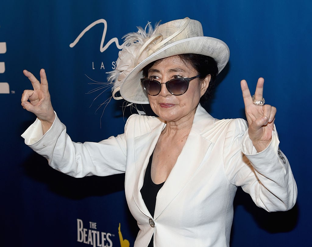 Yoko Ono in 2016 in Las Vegas. Photo by Ethan Miller/Getty Images for Cirque du Soleil.