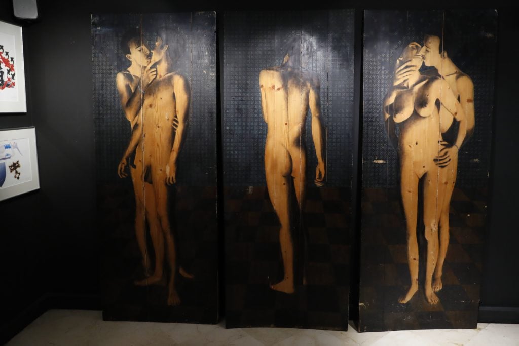 An art piece is pictured on November 2, 2016 at the Erotic Museum of Paris prior to the auction sale of the collection on November 6 and the closure of the museum. Courtesy of PATRICK KOVARIK/AFP/Getty Images.