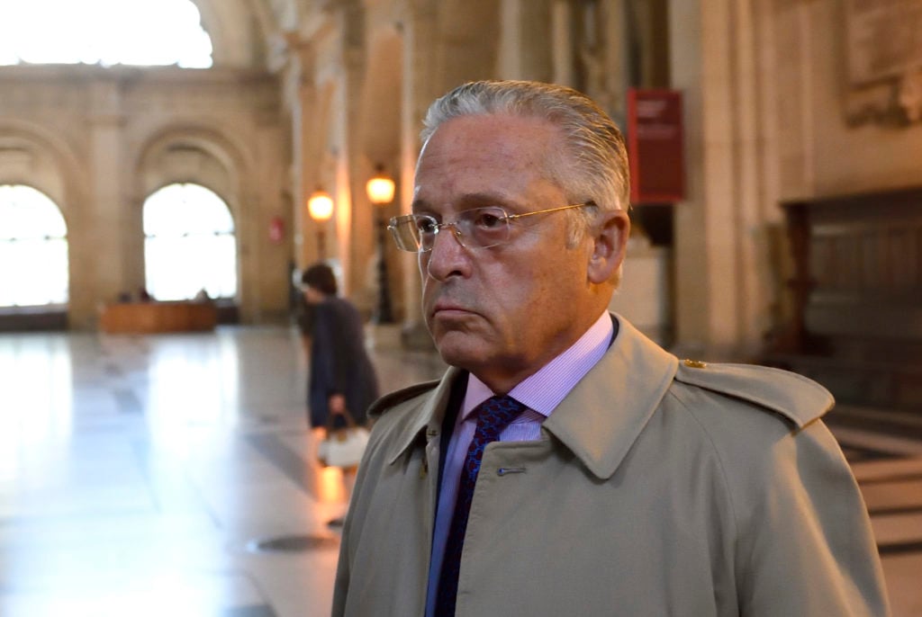 Guy Wildenstein, charged with tax fraud, arrives for his trial at the courthouse in Paris on September 22, 2016. Photo Eric Feferbergh/AFP/Getty Images.