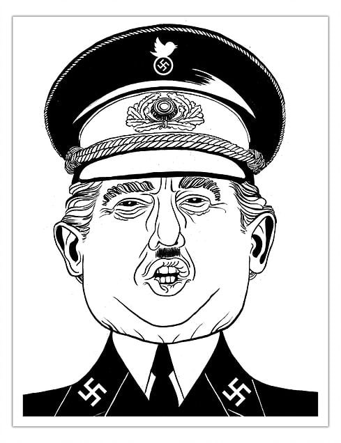 Jacob Thomas's downloadable <em> HItler Trump</em> art.