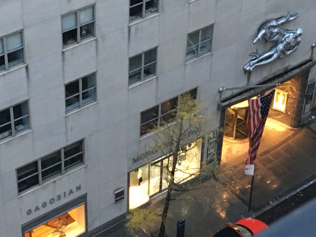 View of Gagosian Gallery from Schachter's room at the Carlyle Hotel. Courtesy of Kenny Schachter.