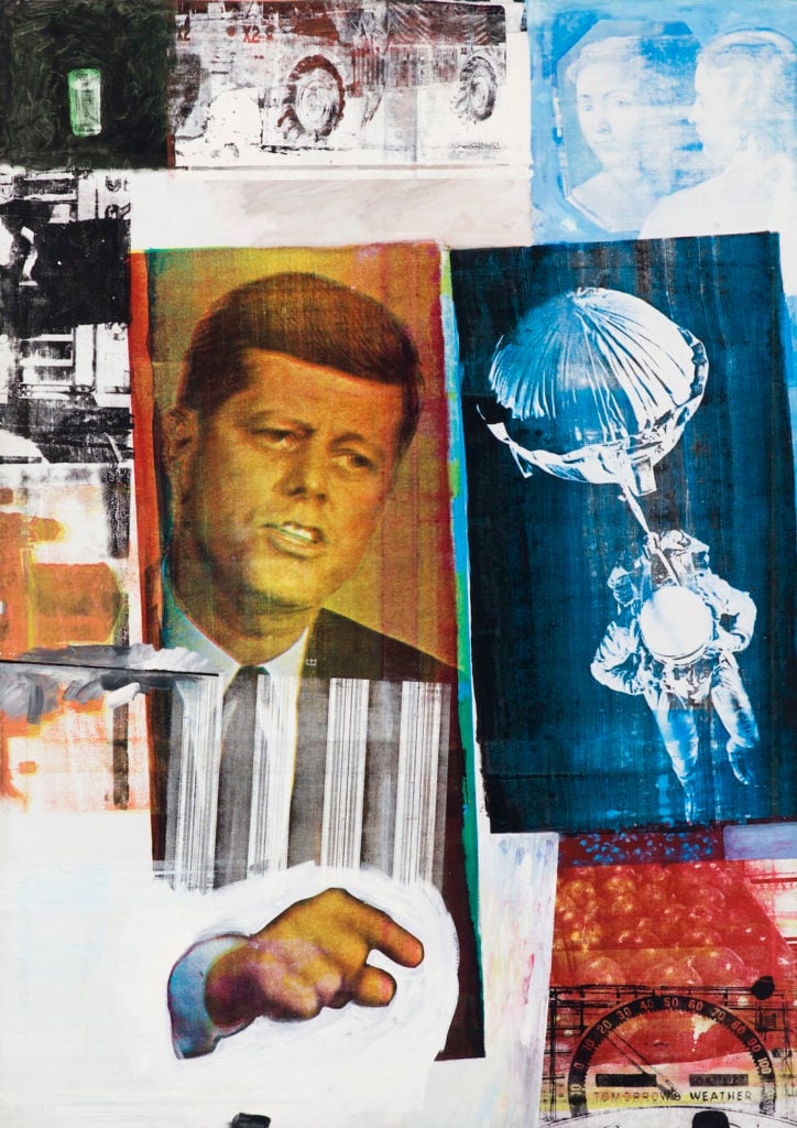 Robert Rauschenberg, Retroactive II (1964). The Museum of Contemporary Art Chicago, partial gift of Stefan T. Edlis and H. Gael Neeson, ©Robert Rauschenberg Foundation, New York.Photo Nathan Keay ©MCA Chicago.