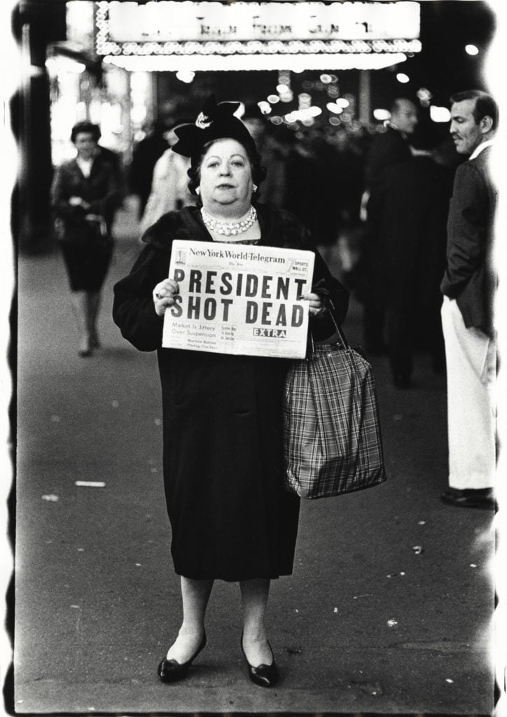 Richard Avedon, <i>Kennedy Assassination, Times Square, New York City</i> (November 22, 1963). ©The Richard Avedon Foundation, courtesy of Pace and Pace/MacGill Gallery, New York, 