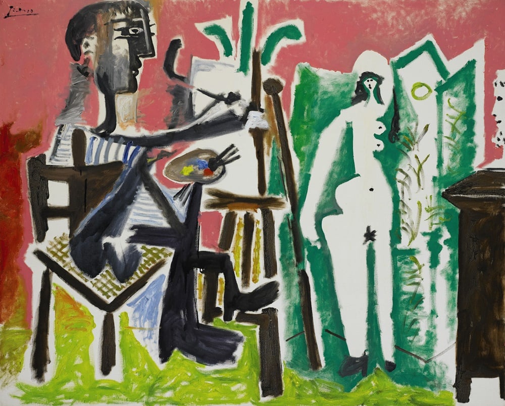 Pablo Picasso, Le Peintre et son modèle (1963) Courtesy Sotheby's.