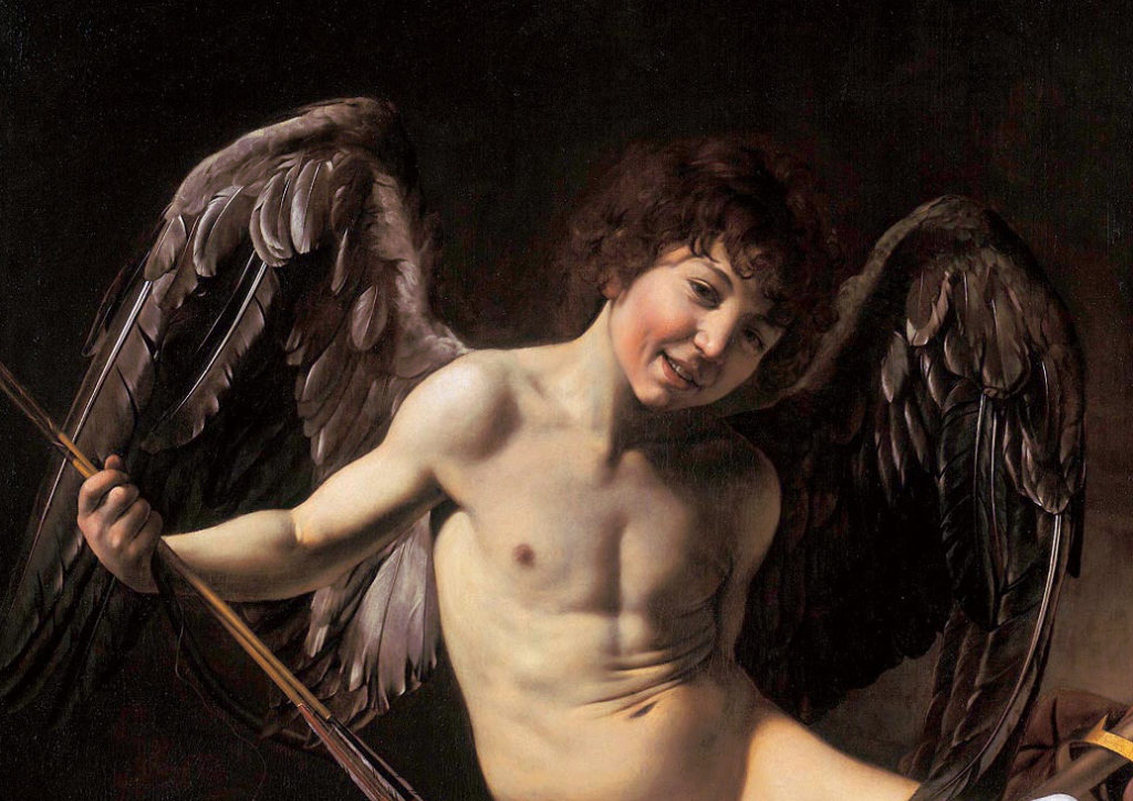 Caravaggio, Amor Vincit Omnia (crop). 