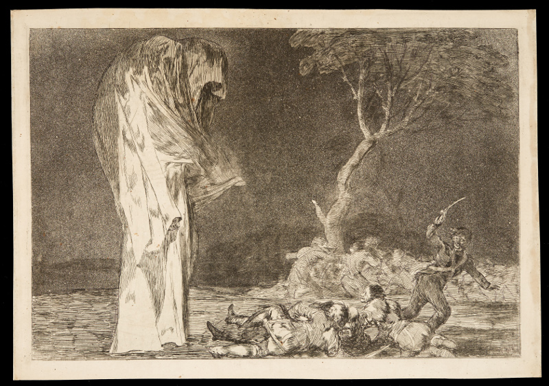 Francisco de Goya, <em>Por temor no pierdan honor (Fear does not cause them to lose honour) / Disparate de miedo (Folly of fear)</em>, from the collection of Hellmuth Wallach. Courtest of Emanuel von Baeyer.