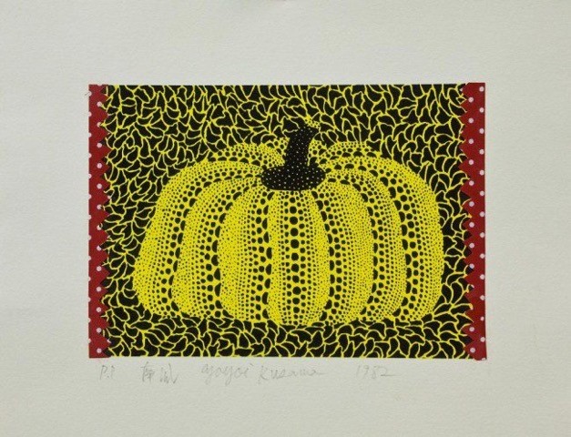 Yayoi Kusama, <em>Pumpkin</em> (1982). Courtesy of Sragow Gallery. 