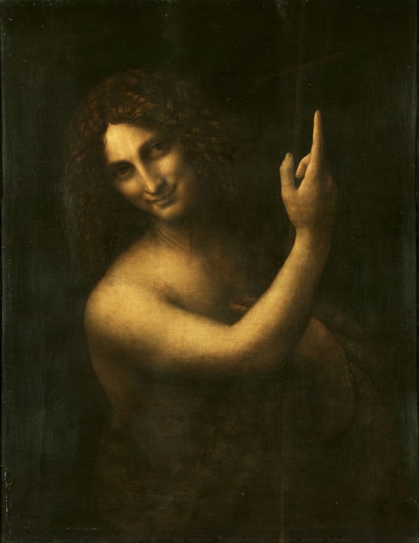 Leonardo da Vinci, St John the Baptist (1513). Collection of the Louvre, Paris.