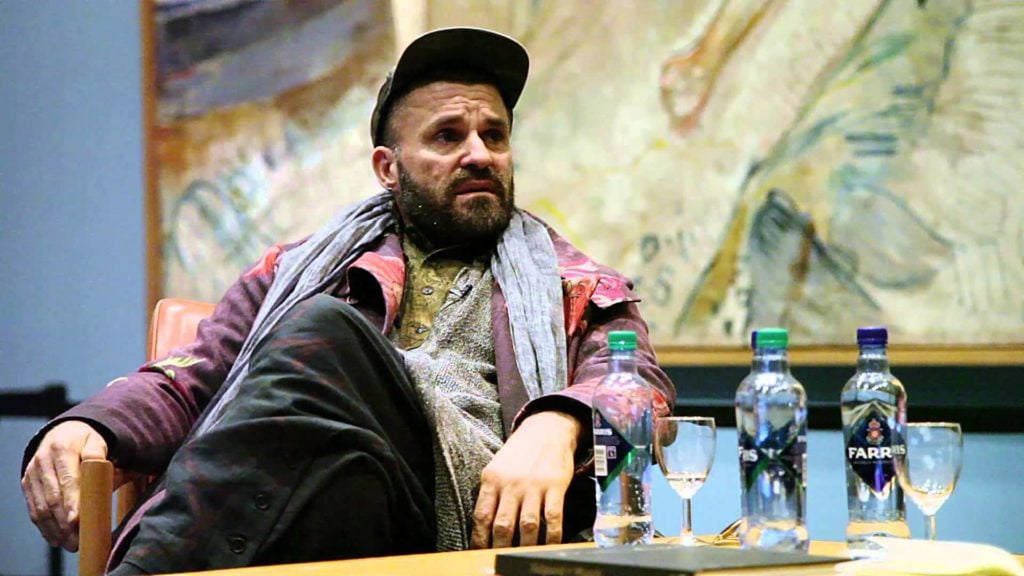 Bjarne Melgaard at the Munch museum, Oslo, in 2015. Via YouTube.