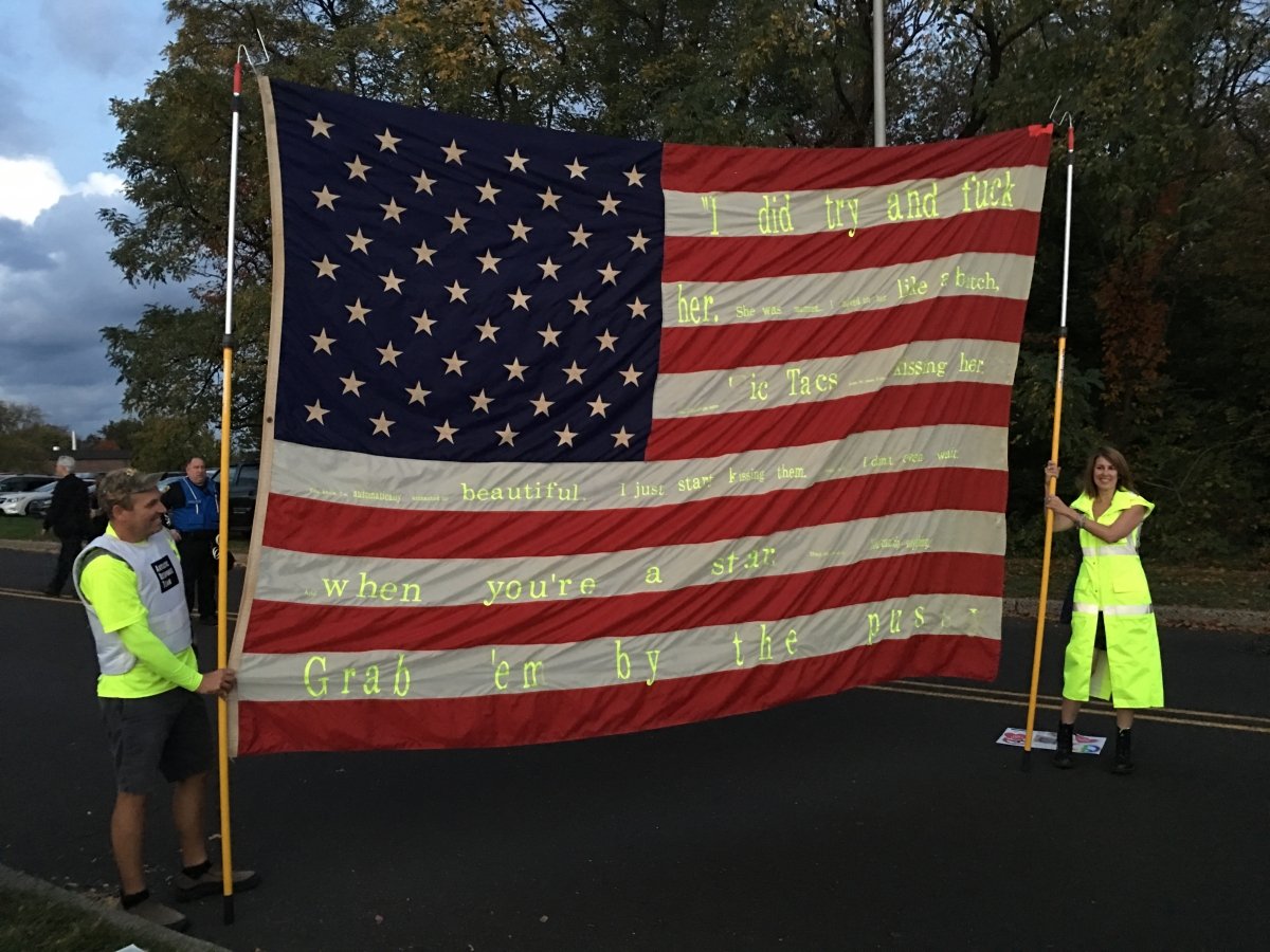 The artists performing at a Trump rally in Newtown, Pennsylvania.