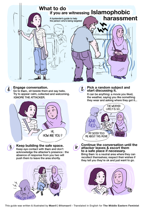 Maeril, <em>What to do if you are witnessing Islamaphobic harassment</eM> (2016). Courtesy of Maeril. 