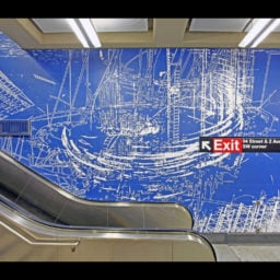 Sarah Sze, Blueprint for a Landscape at the 96th stop on the new 2nd Avenue subway line. Courtesy of Governor Cuomo's office.