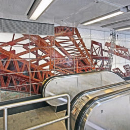 Jean Shin, Elevated (detail) at the 63rd stop on the new 2nd Avenue subway line. Courtesy of Governor Cuomo's office.