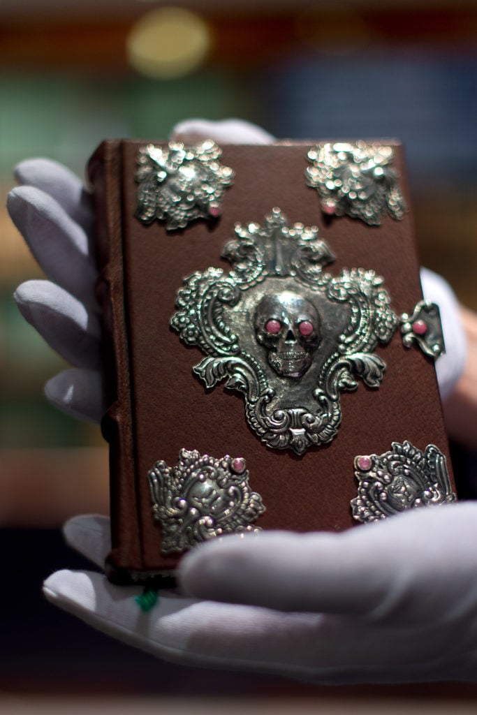 One J.K. Rowling's hand-illustrated copies of The Tales of Beedle the Bard. Courtesy of Sotheby's London.