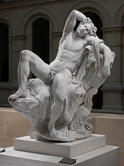 The Sleeping Faun, 1726-30, Edme Bouchardon, marble. Musée du Louvre, Département des Sculptures, Paris. Image courtesy Musée du Louvre, dist. RMN-Grand Palais / Raphaël Chipault.