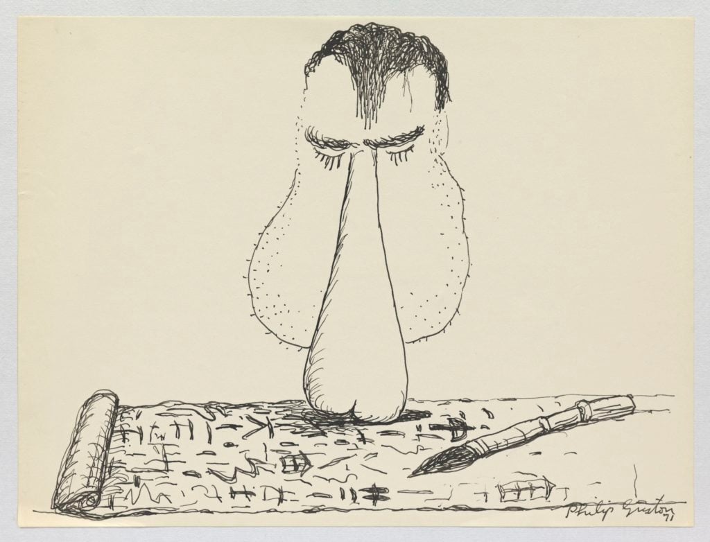 Philip Guston, Untitled 1971, Ink on paper, © The Estate of Philip Guston, Courtesy Hauser & Wirth 