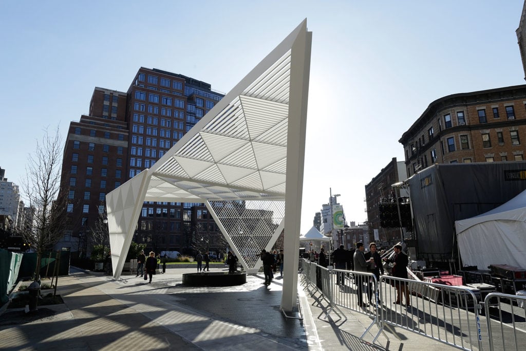 The New York City AIDS Memorial was unveiled World AIDS Day 2016 on December 1, 2016. Courtesy of Lars Niki/Getty Images for Housing Works.