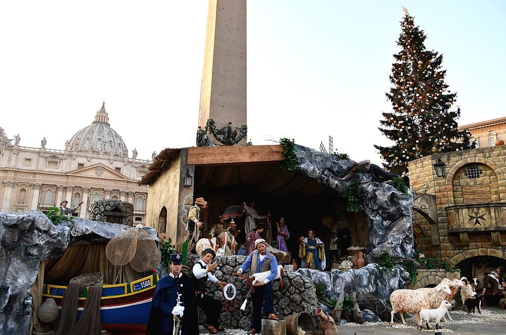 This year's Vatican Nativity scene. Photo VINCENZO PINTO/AFP/Getty Images
